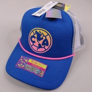 Club America Hat Las Aguilas Liga MX Soccer Fan Ink Blue Snapback Trucker Cap